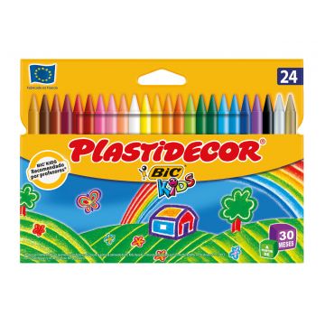 Cera plastidecor C/12 colores surtidos Pastel y metalico : :  Oficina y papelería