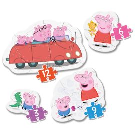 PUZLE PROGRESIVO 3-6-9-12 PIEZAS PEPPA PIG