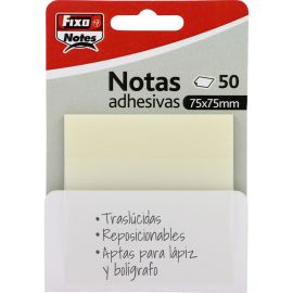 NOTAS ADHESIVAS 75X75 MM TRANSLUCIDAS